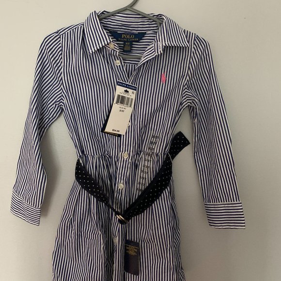 Ralph Lauren Other - Ralph Lauren 3T Navy and White Striped Dress